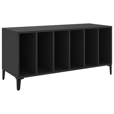 LP-levyjen säilytyskaappi musta 100x38x48 cm tekninen puu