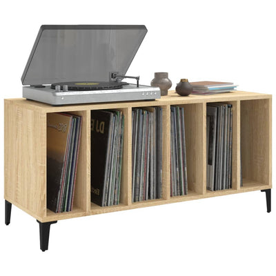 LP-levyjen säilytyskaappi Sonoma-tammi 100x38x48 cm puu