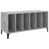LP-levyjen säilytyskaappi betoninharmaa 100x38x48 cm puu