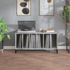 LP-levyjen säilytyskaappi betoninharmaa 100x38x48 cm puu