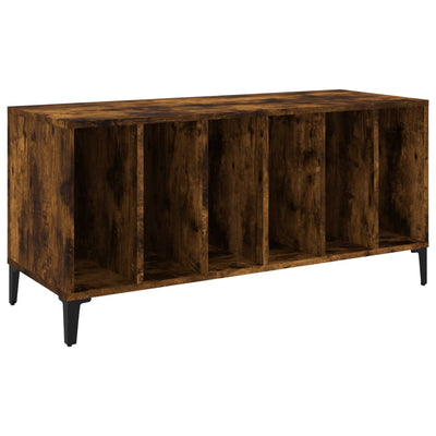 LP-levyjen säilytyskaappi savutammi 100x38x48 cm tekninen puu