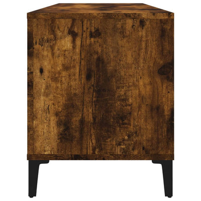 LP-levyjen säilytyskaappi savutammi 100x38x48 cm tekninen puu