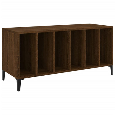 LP-levyjen säilytyskaappi ruskea tammi 100x38x48 cm puu