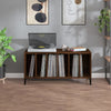 LP-levyjen säilytyskaappi ruskea tammi 100x38x48 cm puu