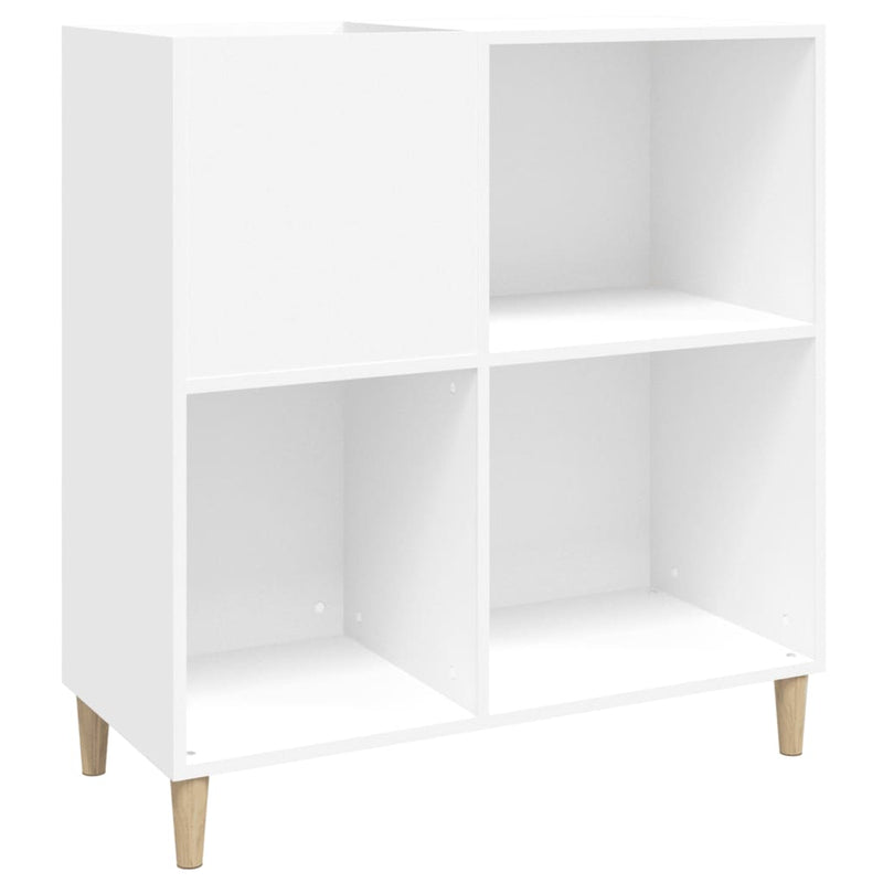 Valkoinen lp-levyjen säilytyskaappi Saftim 84,5x38x89cm (puinen)