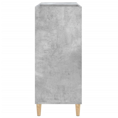 LP-levyjen säilytyskaappi betoninharmaa 84,5x38x89 cm puu