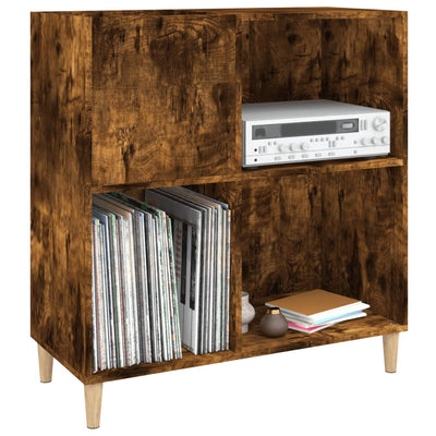 LP-levyjen säilytyskaappi savutammi 84,5x38x89 cm tekninen puu