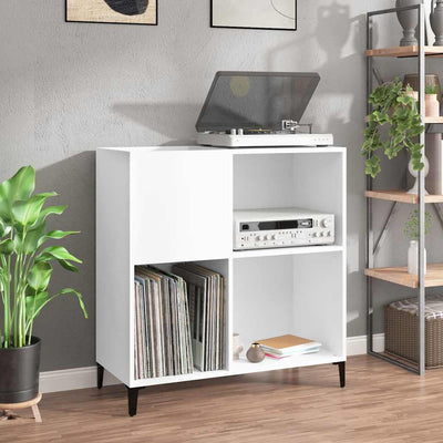 Valkoinen lp-levyjen säilytyskaappi Roseanna 84,5x38x89cm (puinen)