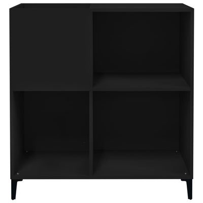LP-levyjen säilytyskaappi musta 84,5x38x89 cm tekninen puu