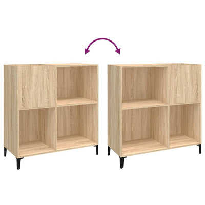 LP-levyjen säilytyskaappi Sonoma-tammi 84,5x38x89 cm puu
