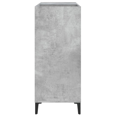 LP-levyjen säilytyskaappi betoninharmaa 84,5x38x89 cm puu