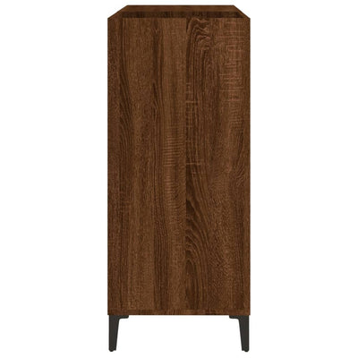 LP-levyjen säilytyskaappi ruskea tammi 84,5x38x89 cm puu