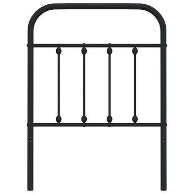 Musta metallinen sängynpääty Mueser 75cm