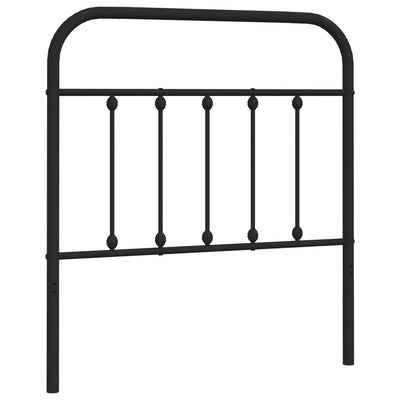 Metallinen sängynpääty musta 80 cm