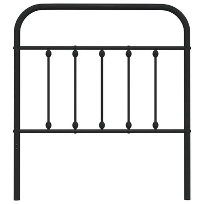 Metallinen sängynpääty musta 80 cm