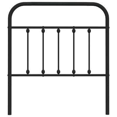 Musta metallinen sängynpääty Mueser 80cm