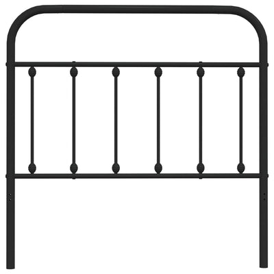 Metallinen sängynpääty musta 100 cm