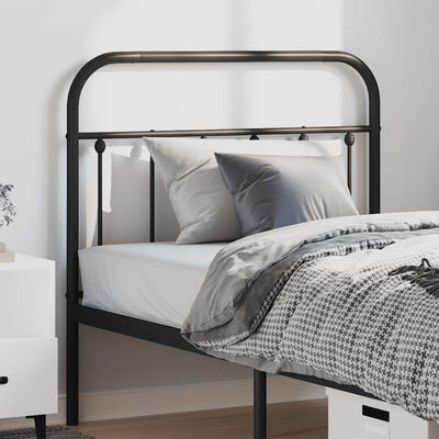 Musta metallinen sängynpääty Mueser 100cm