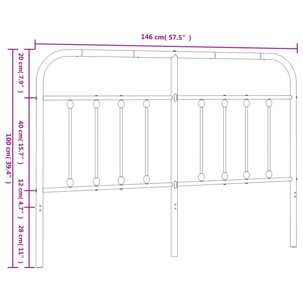 Metallinen vaihtopääty musta 140 cm