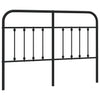 Metallinen sängynpääty musta 150 cm
