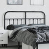 Metallinen sängynpääty musta 150 cm