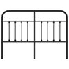 Metallinen sängynpääty musta 150 cm