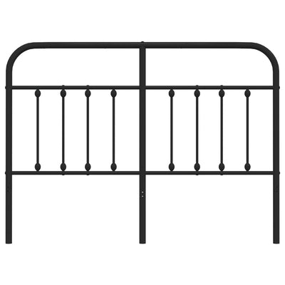 Metallinen sängynpääty musta 150 cm