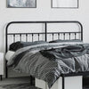 Metallinen sängynpääty musta 160 cm