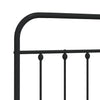 Metallinen sängynpääty musta 160 cm