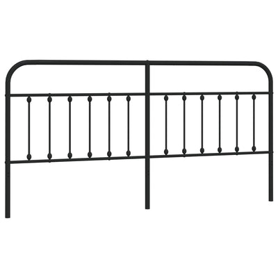 Metallinen sängynpääty musta 193 cm