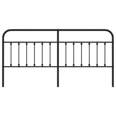 Metallinen sängynpääty musta 193 cm