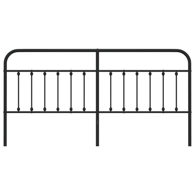 Metallinen sängynpääty musta 200 cm