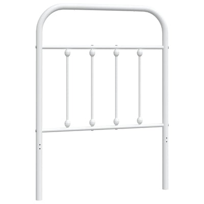 Metallinen sängynpääty valkoinen 75 cm