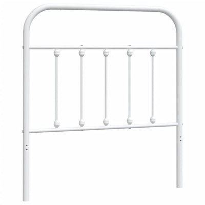 Metallinen sängynpääty valkoinen 80 cm