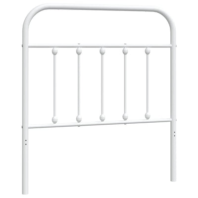 Metallinen sängynpääty valkoinen 90 cm