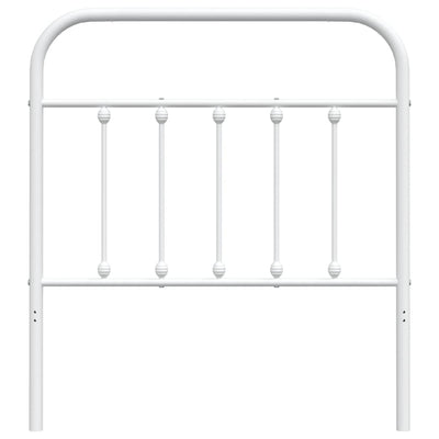 Metallinen sängynpääty valkoinen 90 cm