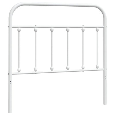 Metallinen sängynpääty valkoinen 100 cm