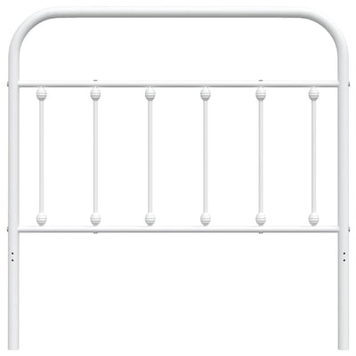 Valkoinen metallinen sängynpääty Mueser 100cm