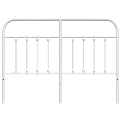 Metallinen sängynpääty valkoinen 135 cm
