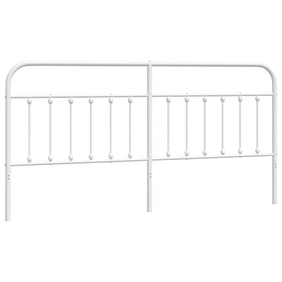 Metallinen sängynpääty valkoinen 193 cm