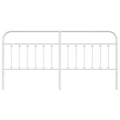 Metallinen sängynpääty valkoinen 193 cm