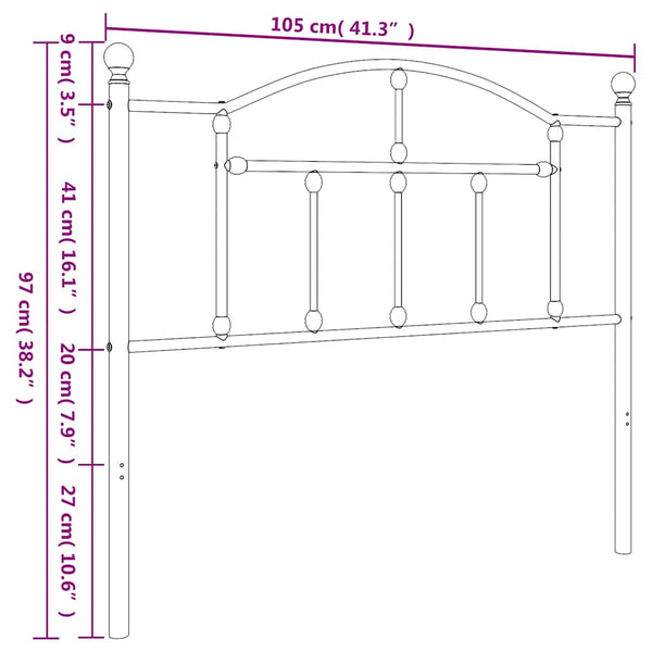Metallinen vaihtopääty musta 100 cm