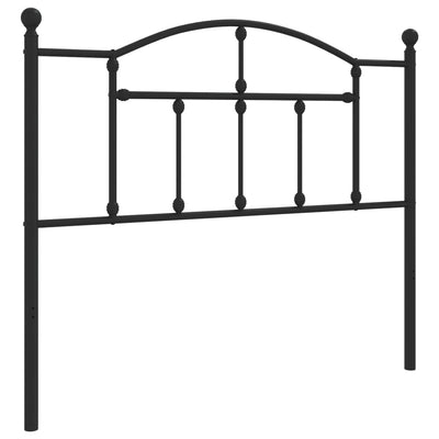 Metallinen sängynpääty musta 107 cm