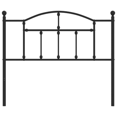 Metallinen sängynpääty musta 107 cm