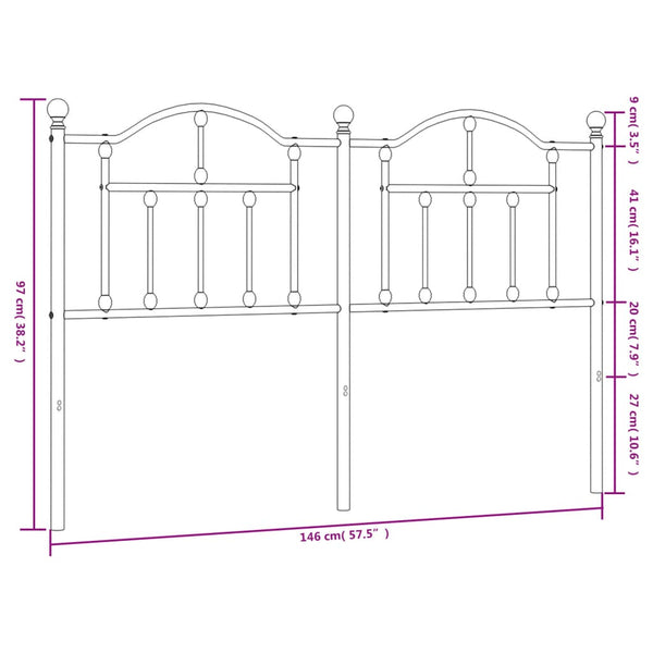 Metallinen vaihtopääty musta 140 cm