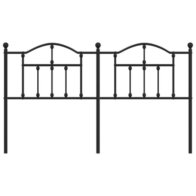 Metallinen sängynpääty musta 160 cm