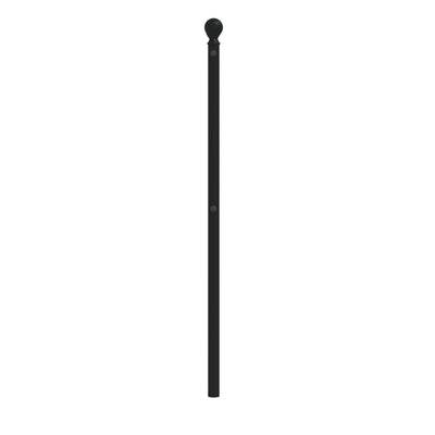 Metallinen sängynpääty musta 160 cm