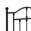 Metallinen sängynpääty musta 160 cm