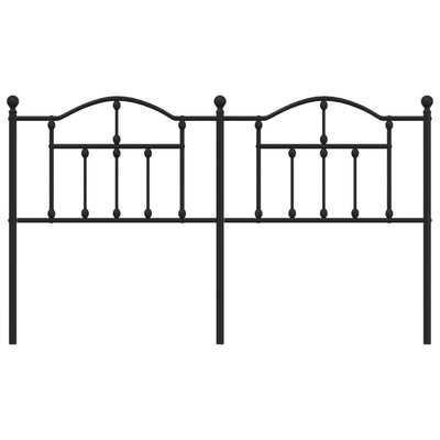 Metallinen sängynpääty musta 180 cm