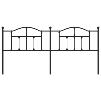 Metallinen sängynpääty musta 193 cm